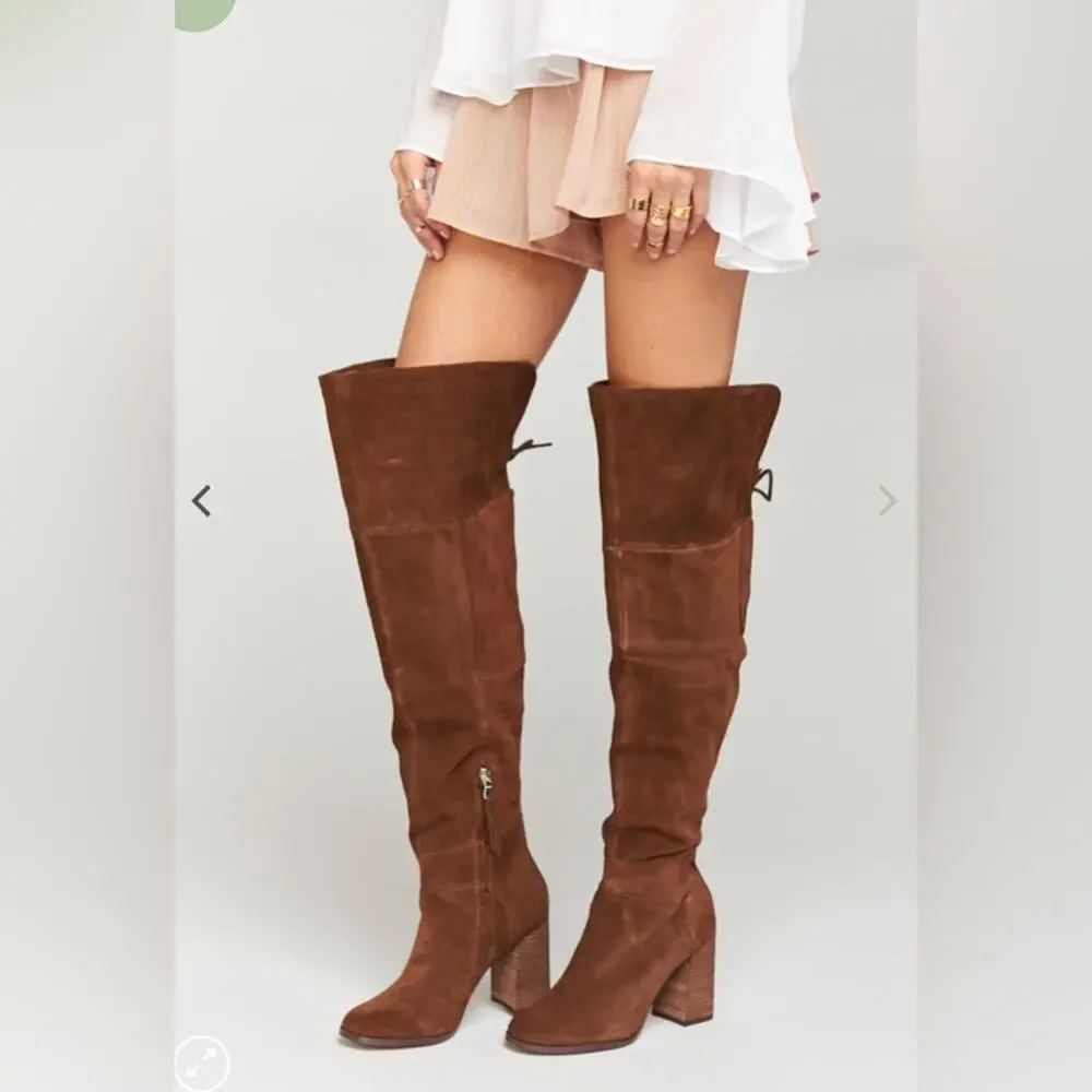 Steve Madden ~ Novela High Boots Brown ~ Suede
